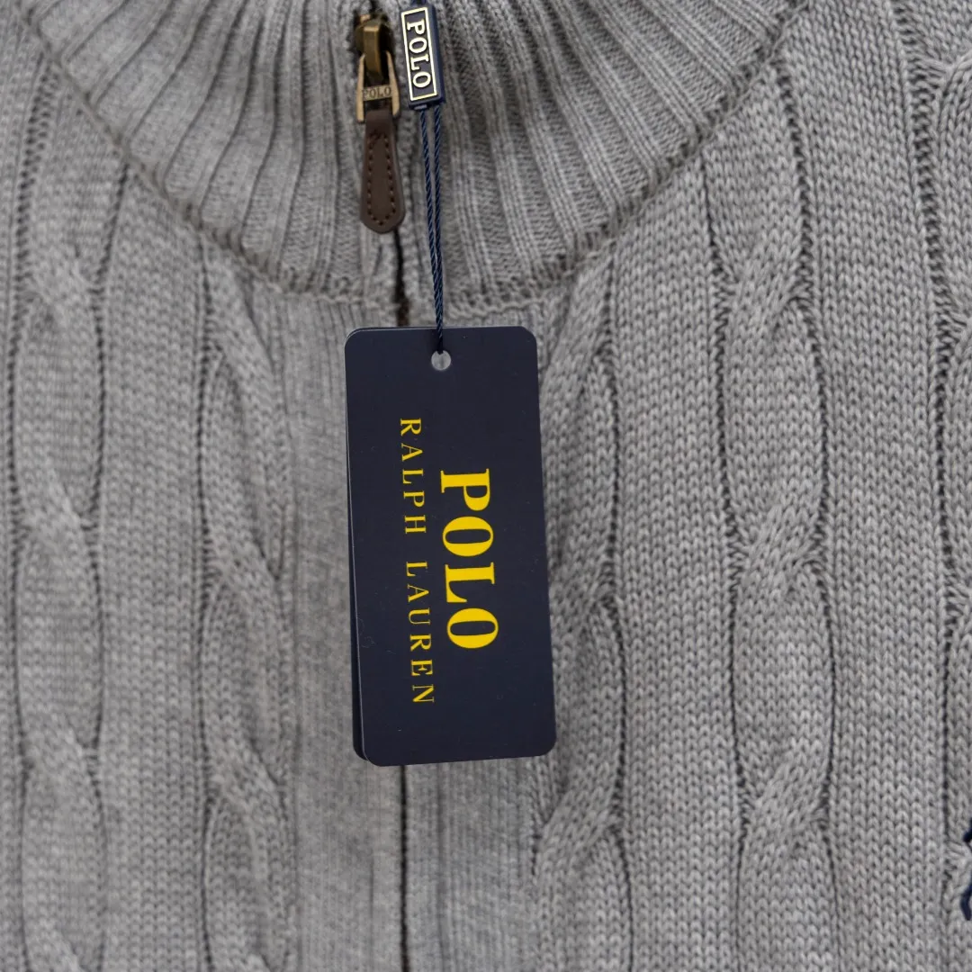 P320 top version (different currencies). You can scan the code to enter the official website. Style: Ralph Lauren POLO Ralph Lauren small label embroidered knitted old money style zipper cardigan jacket. Color: Picture color. Size: S-XL. Fabric: pure cotton. Accessories: full set of customized accessories. No gender distinction. Same style for men and women.